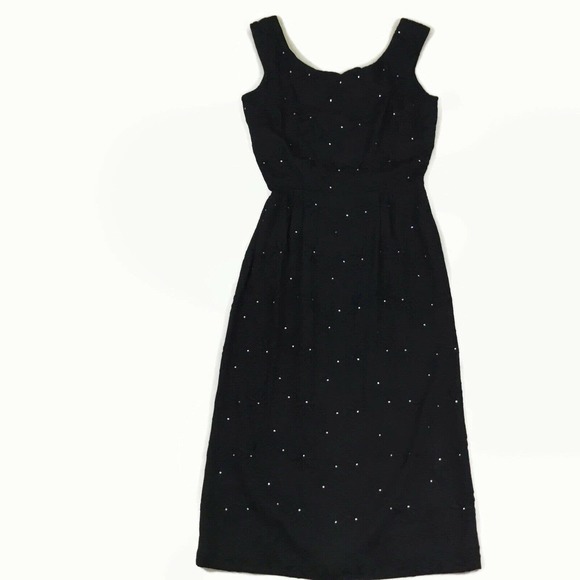 VTG 50s MCM Jerry Gilden Spectator Classic Sexy Bombshell Little Black Dress - Picture 2 of 8